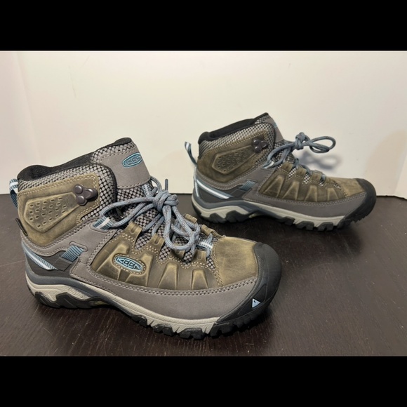 NWOB Keen Targhee III Waterproof Mid Hiking Shoes Magnet/Atlantic Blue Womans 7 - Picture 2 of 15